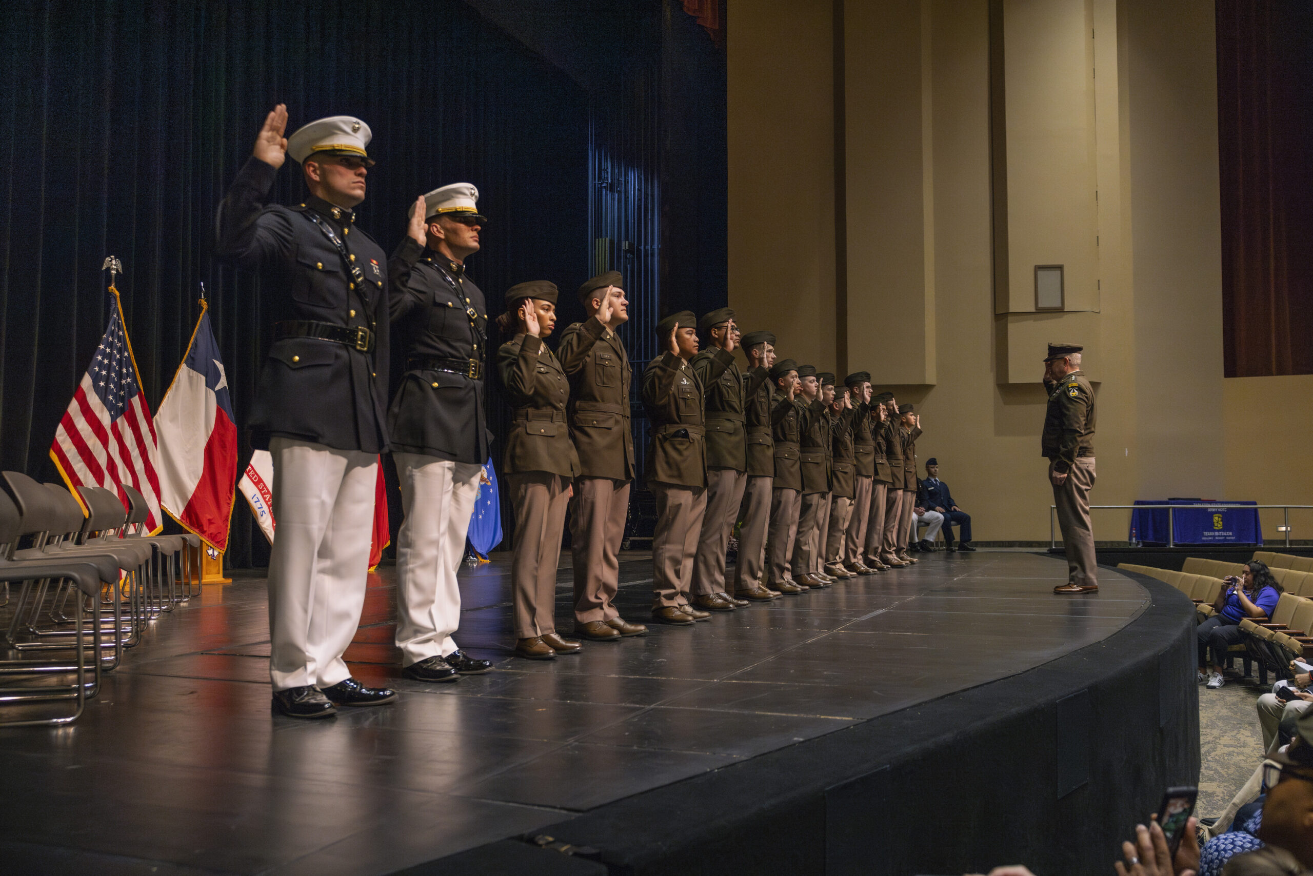 Commissioning seniors taking oath of office