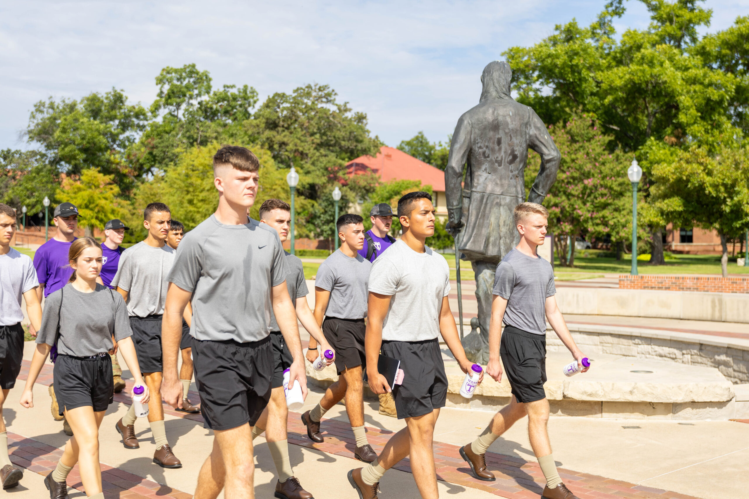 Cadets learning how to march